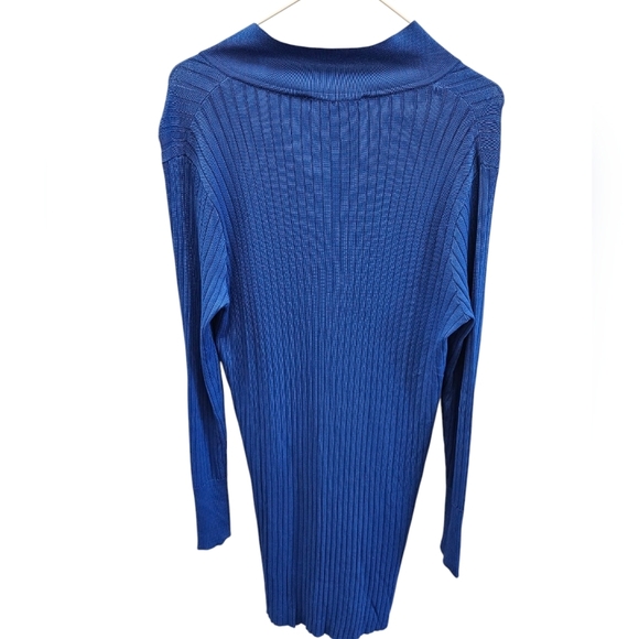 Zara Blue Knit Ribbed Tunic and Pant Set NEW - Picture 7 of 9